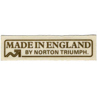 DECAL, MADE IN ENGLAND BY NORTON TRIUMPH