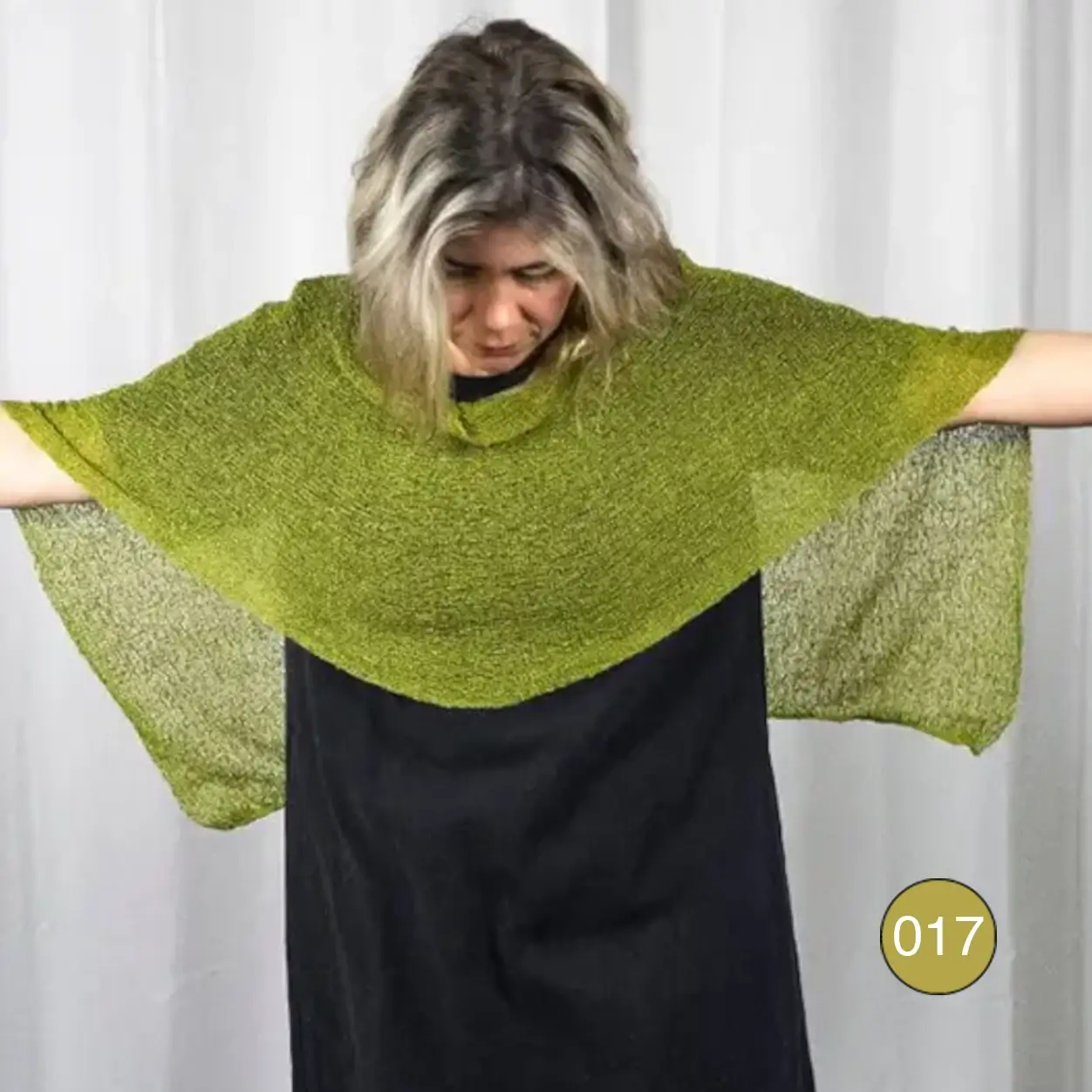 Ulla Jacobsson- Ella- Ponchosjal -Bladgrön - 4