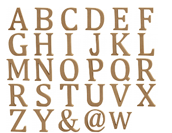 Träbokstav - Höjd 13 cm Välj mellan alfabetets bokstäver