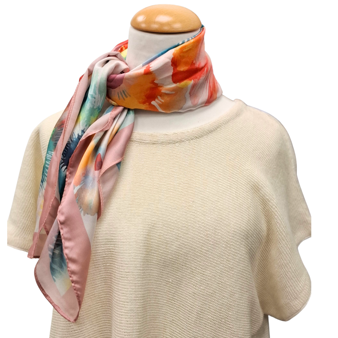 Viskos scarf -   Tuff blomsterdröm