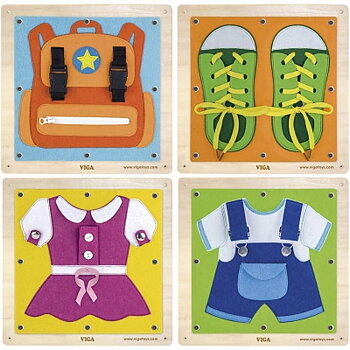 VIGA lär att klä på dig, stl. 44x44 cm, 4 delar/ 1 set