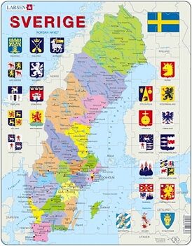 Pussel - våra län och landskapsvapen