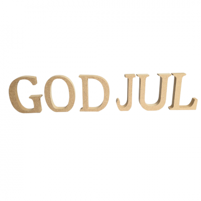 God Jul - träbokstäver