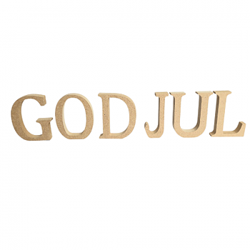 God Jul - träbokstäver