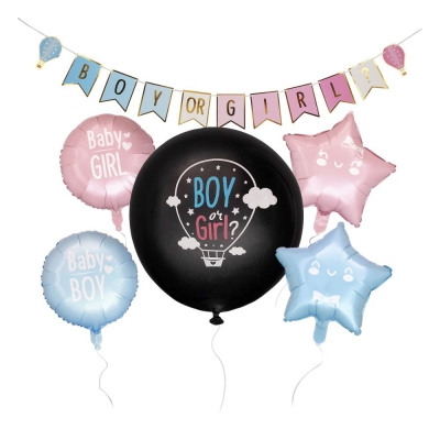 Gender reveal-kit Rosa eller Blå Ballonger