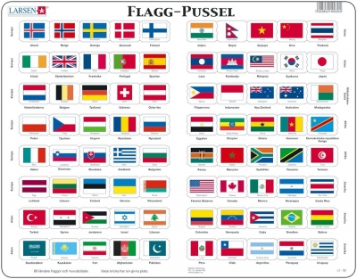 Pussel - 80 länders flaggor