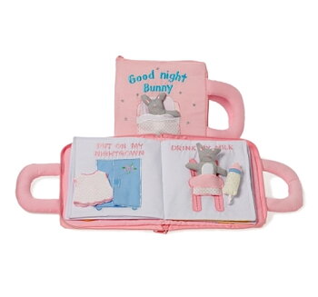 Goodnight book, pink with text