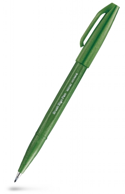 Pentel - Brush Sign Pen - Olive Green