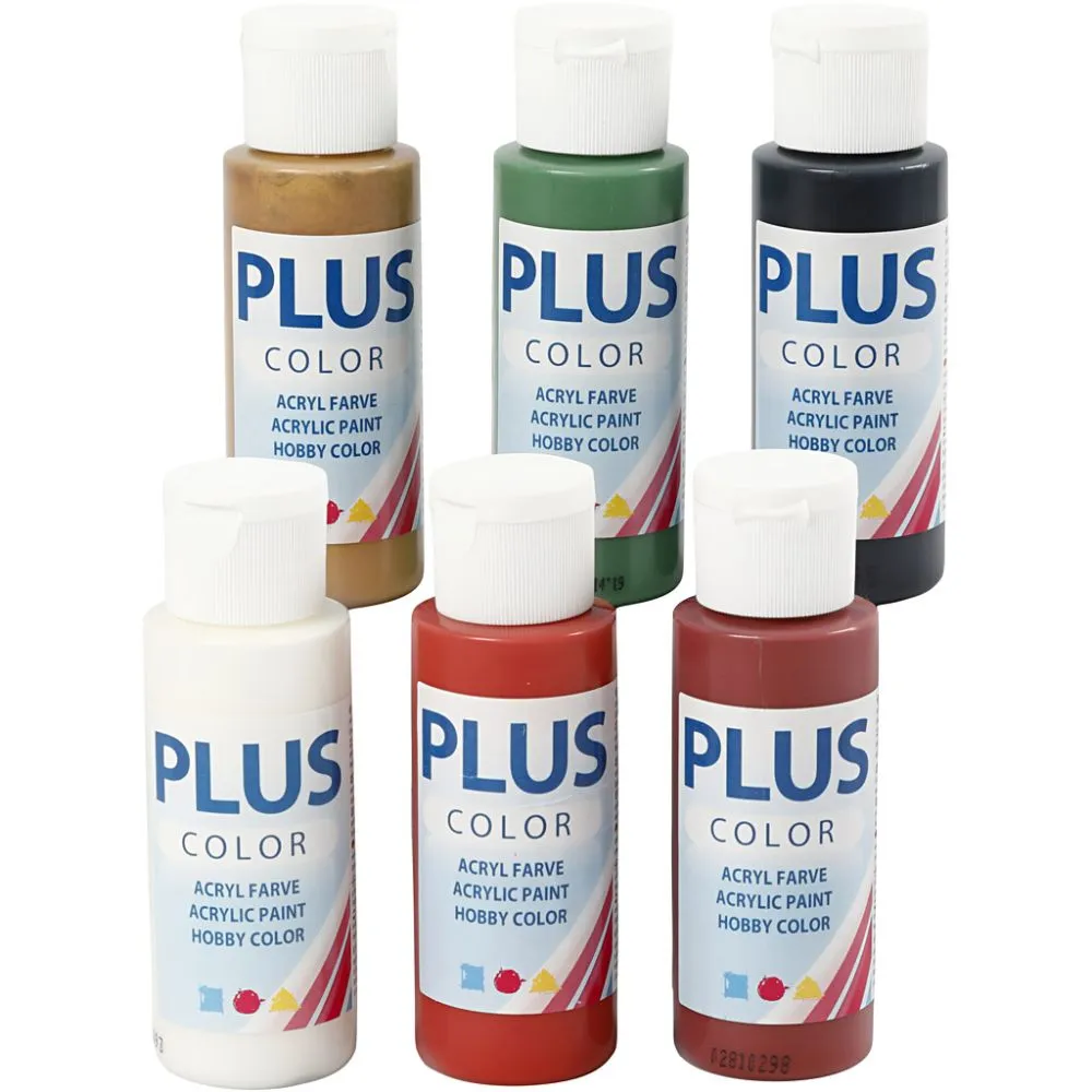 Plus Color hobbyfärg  6x60ml - 4