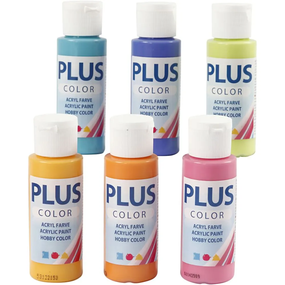 Plus Color hobbyfärg  6x60ml - 5