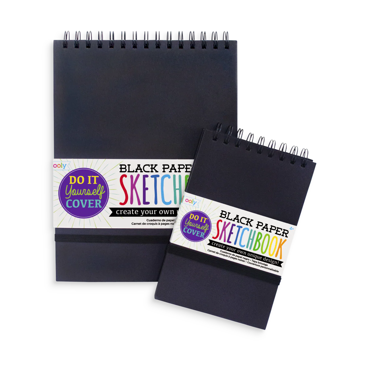 Sketch book -Svart  olika storlekar