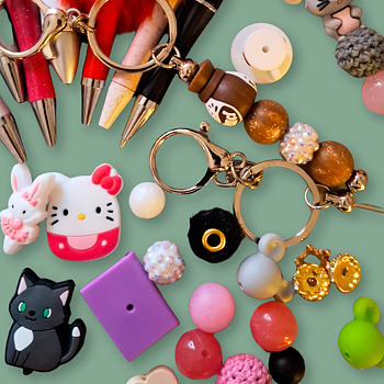 Överraskningslåda med pärlpennor & pärlor – Värde minst 400:-