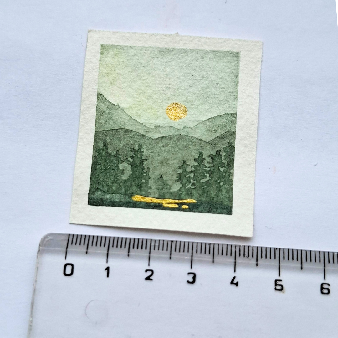 Miniart- Original - Fjäll -Gröna nyanser - 2