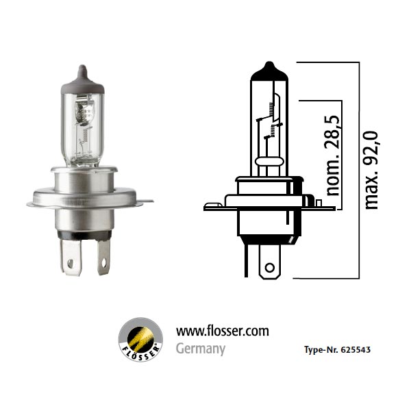 Glödlampa H4 P43T