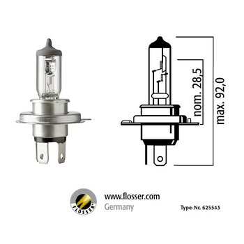 Glödlampa H4 P43T