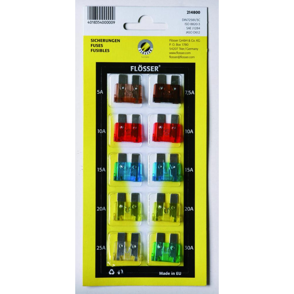 Säkringar 10-pack standard