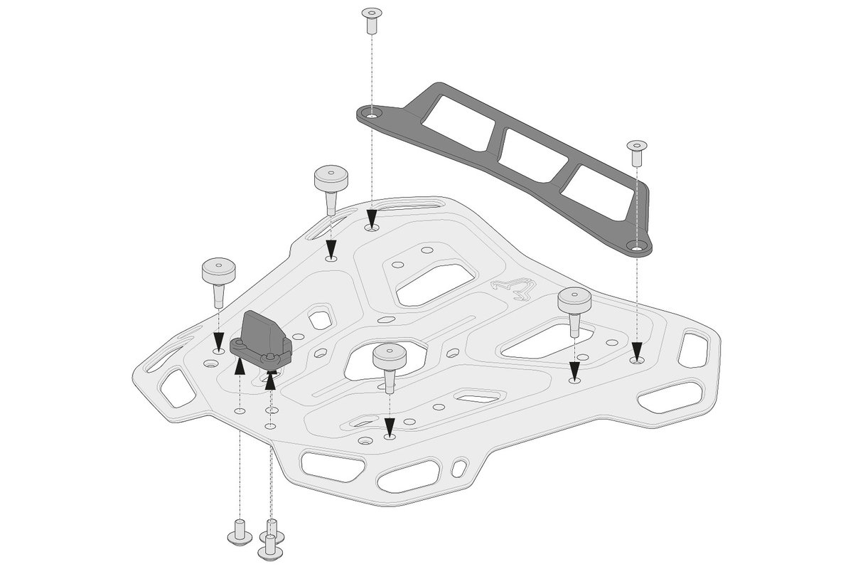 Adventure-Rack adapter kit Givi/Kappa Monolock topcase - 2