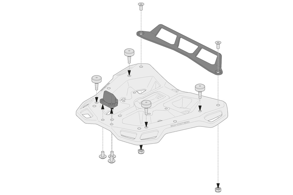 Adventure-Rack adapter kit Givi/Kappa Monolock topcase - 3