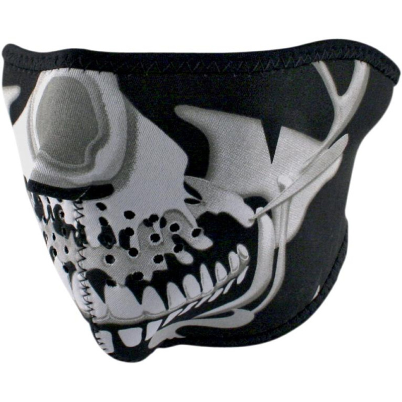 Zan Headgear halvmask Chrome Skull