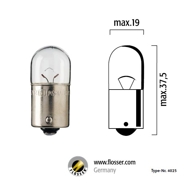 Glödlampa 5W BA15S