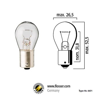 Glödlampa 21W BA15S
