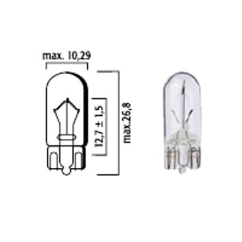 Glödlampa instrument 2W T10