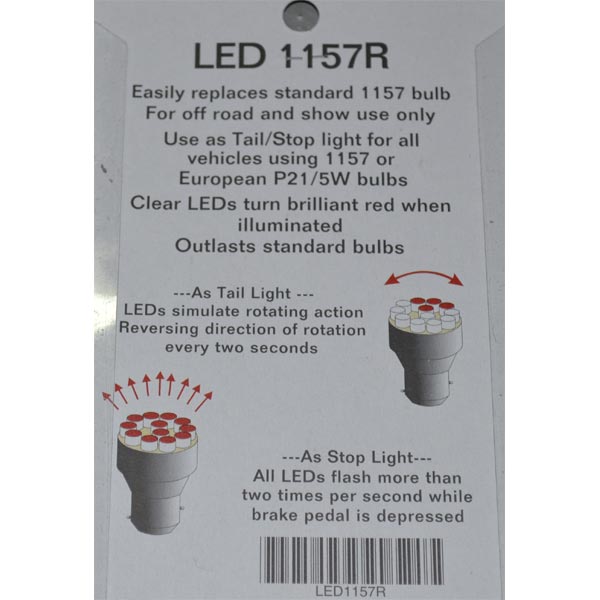 Glödlampa pulserande och roterande LED BAY15D - 3