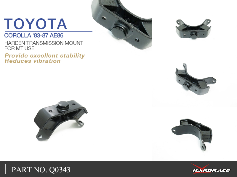 TOYOTA COROLLA '83-87 AE86
HARDEN TRANSMISSION MOUNT - 1PCS/SET