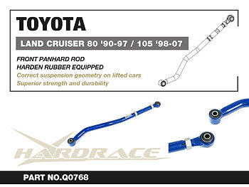 TOYOTA LAND CRUISER 80 '90-97/ 105 '98-07 LHD
FRONT PANHARD ROD
(HARDEN RUBBER) - 1PCS/SET