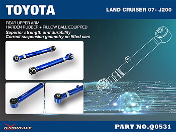 TOYOTA LAND CRUISER '07-
REAR UPPER ARM - LIFT 0~4 INCHES
(HARDEN RUBBER) - 2PCS/SET
FOR NON-AHC MODELS