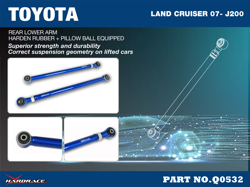 TOYOTA LAND CRUISER/ LEXUS LX '07- 
Bakre Bärarm - LIFT 0~4 INCHES
(Hårdare Gummi) - 2 St/Sats