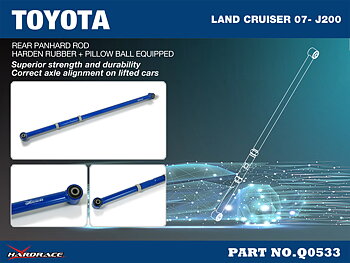 TOYOTA LAND CRUISER/ LEXUS LX '07- 
REAR PANHARD ROD - LIFT 0~4 INCHES
(HARDEN RUBBER + PILLOW BALL) - 1PCS/SET