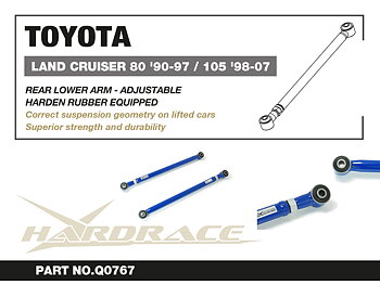 TOYOTA LAND CRUISER 80 '90-97/ 105 '98-07
REAR LOWER ARM
(HARDEN RUBBER) - 2PCS/SET