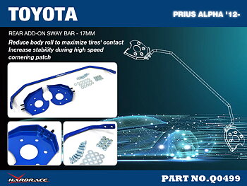 TOYOTA PRIUS ALPHA '12-
Bakre ADD-ON kränghämmare 17MM - 3 St/Sats