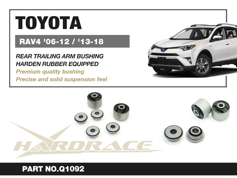 TOYOTA RAV4 '06-18/ HARRIER '13-20/ LEXUS NX '14-21 Bakre Länkarm Bussning KIT (Hårdare Gummi) - 6 St/Sats