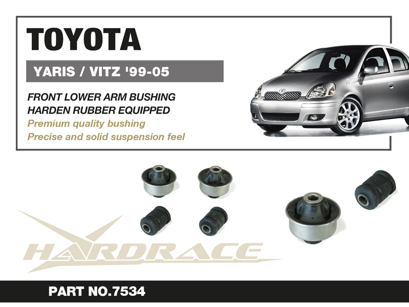 TOYOTA VIOS '03- /YARIS '99-05FRONT LOWER ARM BUSHING(HARDEN RUBBER) - 4PCS/SET