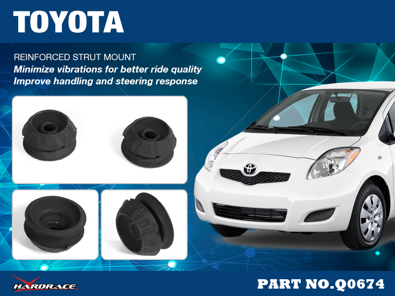 TOYOTA YARIS '06-14 XP90/'11-19 XP130/ 
VIOS '07-14 XP90/ PRIUS C '11-/ SIENTA '15- 
Förstärkt Främre Fjaerben Fäste - 2 St/Sats