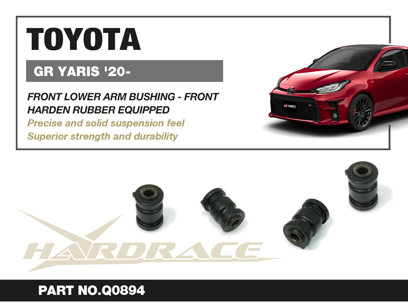TOYOTA GR YARIS '20- FRONT LOWER ARM FRONT BUSHING KIT (HARDEN RUBBER) - 2PCS/SET