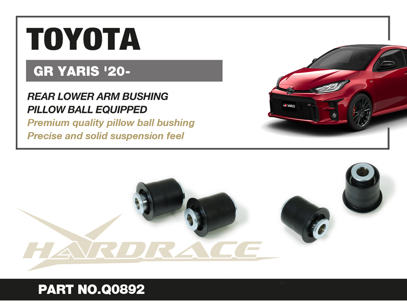 TOYOTA GR YARIS '20-
REAR LOWER ARM BUSHING KIT
(PILLOW BALL) - 2PCS/SET