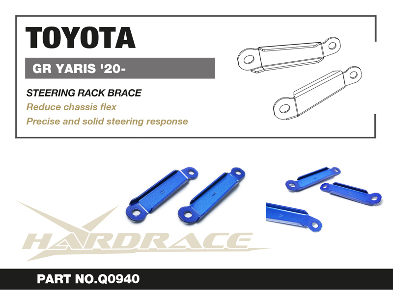 TOYOTA GR YARIS '20- STEERING RACK BRACE - 2PCS/SET