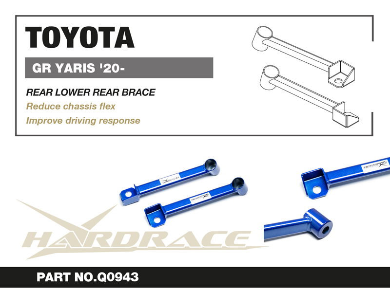 TOYOTA GR YARIS '20- REAR LOWER - REAR BRACE - 2PCS/SET