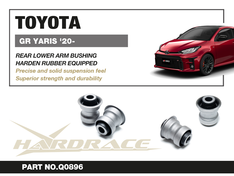 TOYOTA GR YARIS '20- REAR LOWER ARM BUSHING KIT (HARDEN RUBBER) - 2PCS/SET