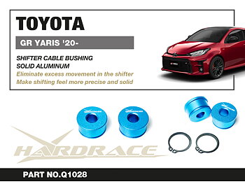 TOYOTA GR YARIS '20- SHIFTER CABLE Bussning (SOLID ALUMINUM) - 2 St/Sats