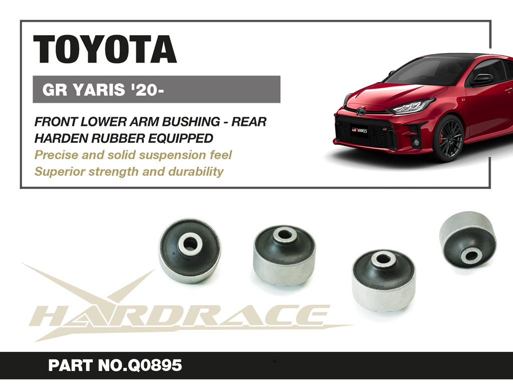 TOYOTA GR YARIS '20- FRONT LOWER ARM REAR BUSHING KIT (HARDEN RUBBER) - 2PCS/SET