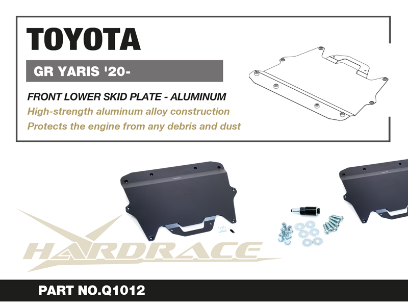TOYOTA GR YARIS '20- FRONT LOWER SKID PLATE (ALUMINUM) - 1PCS/SET