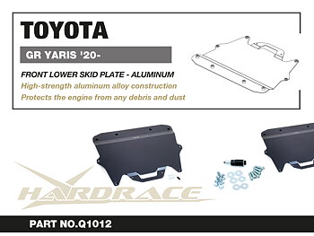 TOYOTA GR YARIS '20- Främre LOWER SKID PLATE (ALUMINUM) - 1 St/Sats