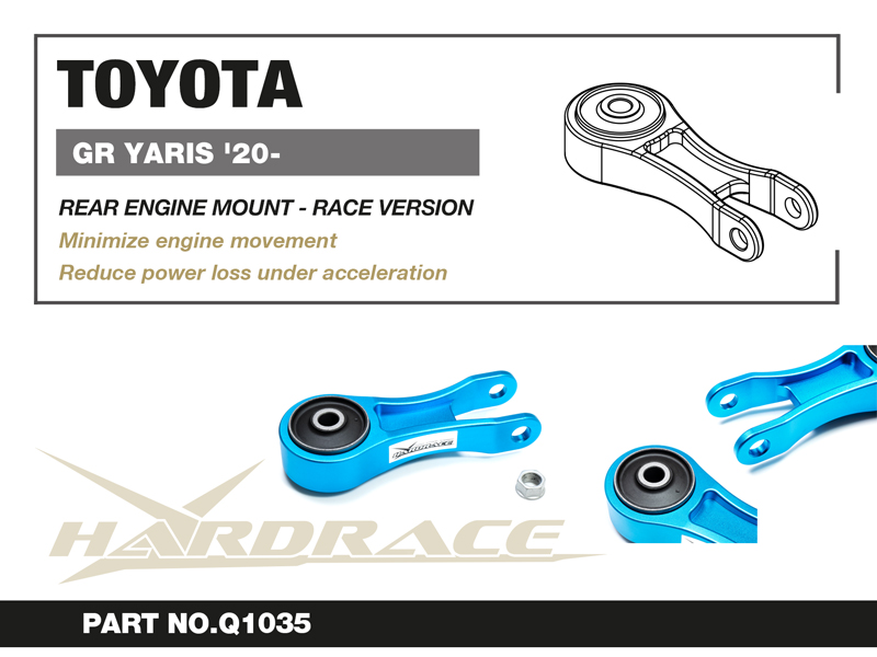 TOYOTA GR YARIS '20- GXPA16 REAR ENGINE MOUNT - RACE VER. (HARDEN RUBBER) - 1PCS/SET