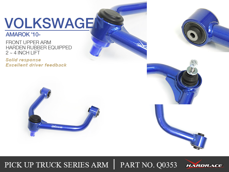 VOLKSWAGEN AMAROK '10-
FRONT UPPER ARM - LIFT2~4 INCHES
(HARDEN RUBBER) - 2PCS/SET