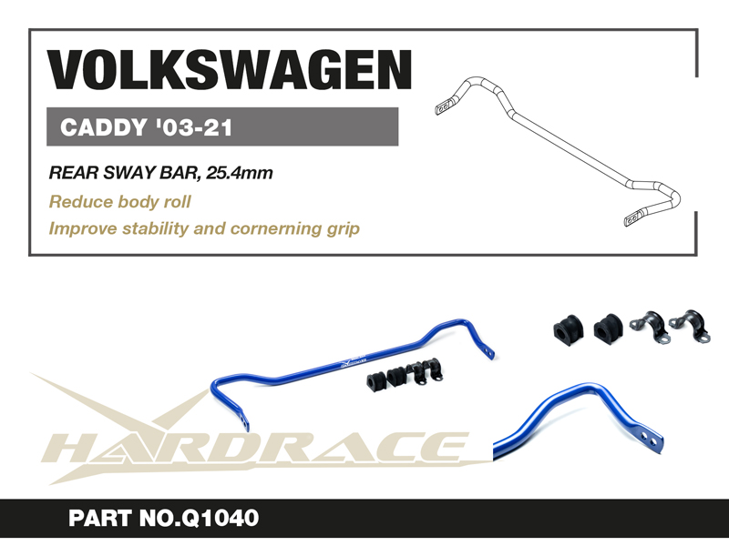 VW CADDY '03-21 FWD REAR SWAY BAR 22mm - 5PCS/SET