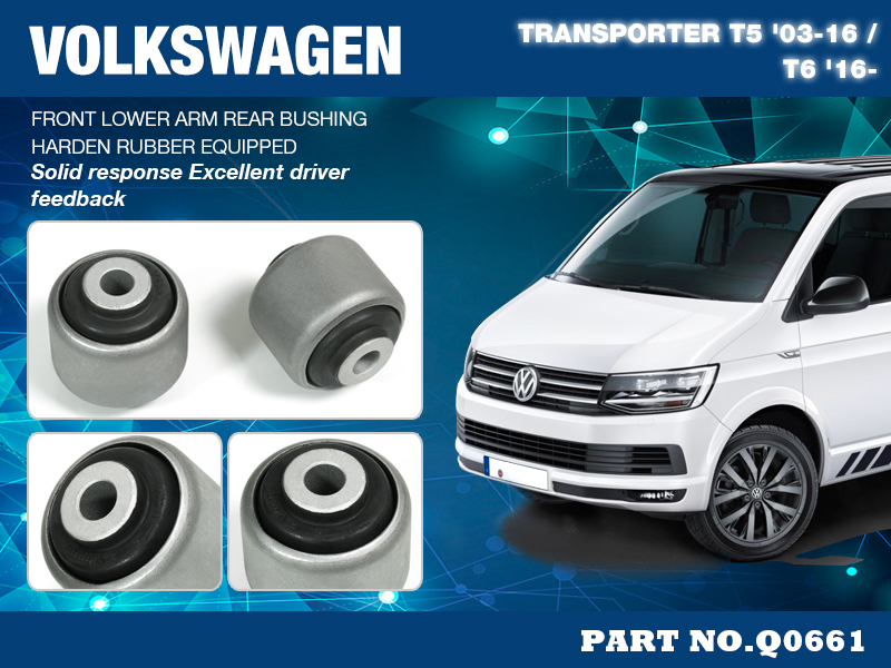 VOLKSWAGEN T5 '03-16 / T6 '16-
Främre Bärarm - Bakre Bussning
(Hårdare Gummi) - 2 St/Sats